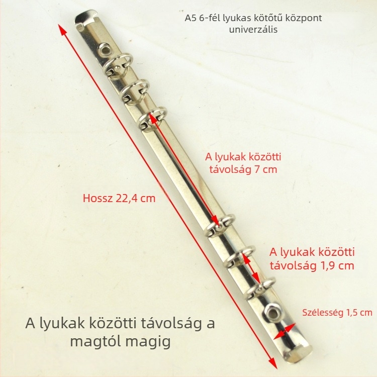 Meiyu Kézi napló – Fém gyűrűs kapocs, 0-típusú vas kapocs, Modell 088, Nagykereskedelmi csomagolás