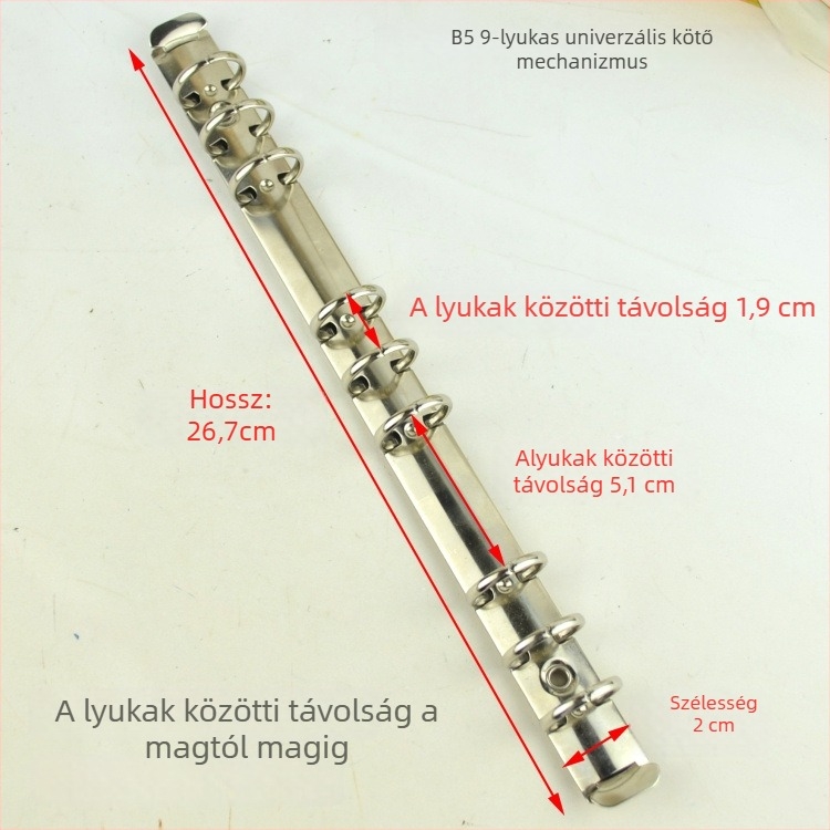 Meiyu Kézi napló – Fém gyűrűs kapocs, 0-típusú vas kapocs, Modell 088, Nagykereskedelmi csomagolás