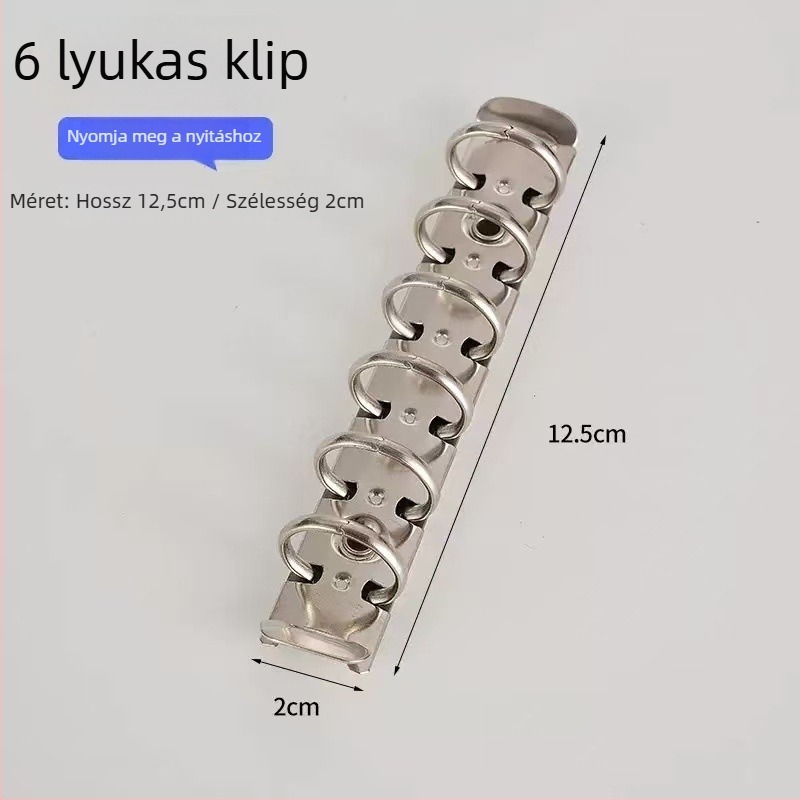 Meiyu Kézi napló – Fém gyűrűs kapocs, 0-típusú vas kapocs, Modell 088, Nagykereskedelmi csomagolás