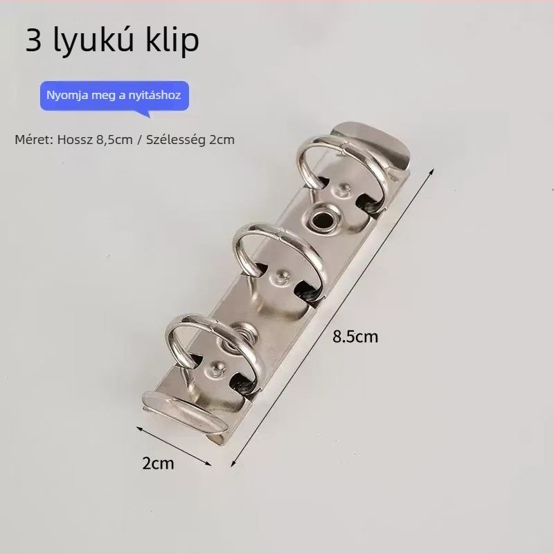 Meiyu Kézi napló – Fém gyűrűs kapocs, 0-típusú vas kapocs, Modell 088, Nagykereskedelmi csomagolás