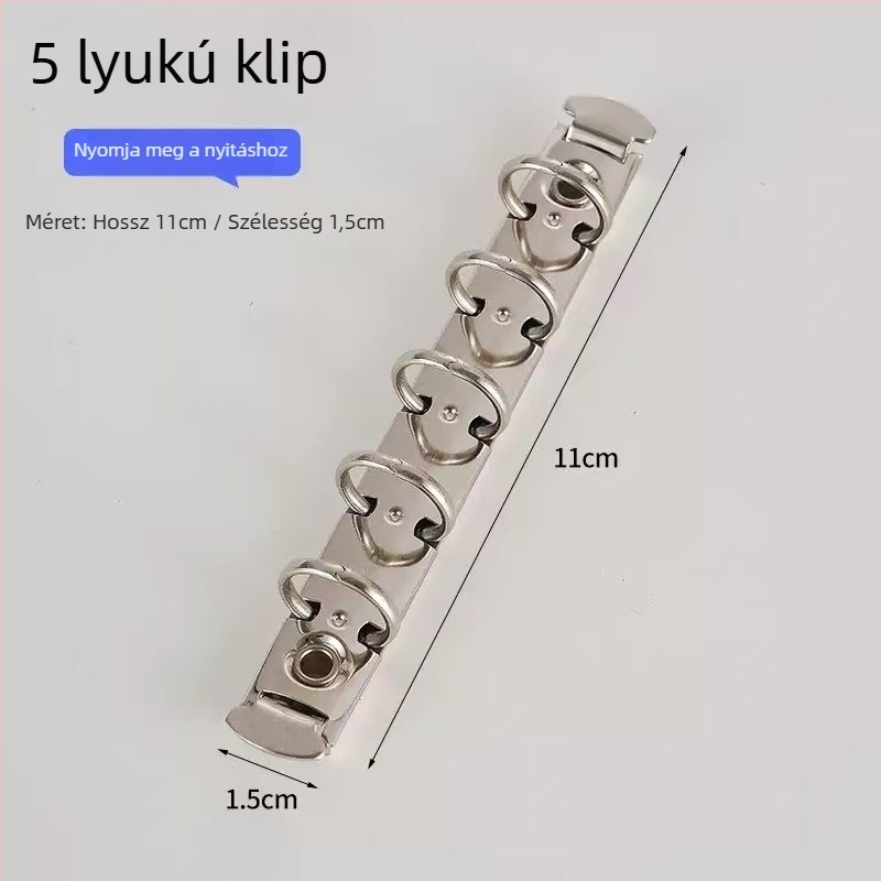 Meiyu Kézi napló – Fém gyűrűs kapocs, 0-típusú vas kapocs, Modell 088, Nagykereskedelmi csomagolás