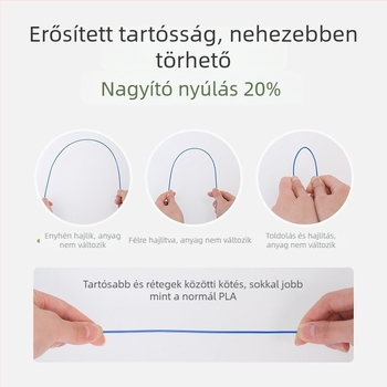 Leji PLA+ 3D Nyomtatófilament, 1,75 mm, 0,1 mm pontosság, 1 kg