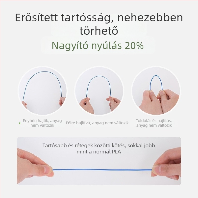 Leji PLA+ 3D Nyomtatófilament, 1,75 mm, 0,1 mm pontosság, 1 kg