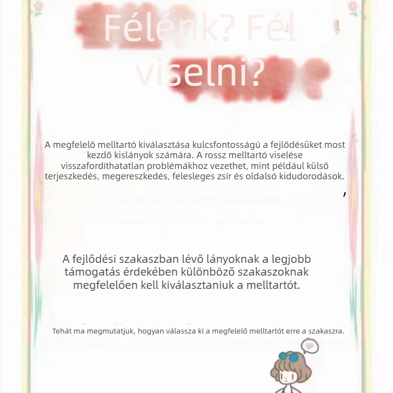 Modal edzőmelltartó lányoknak a növekedési időszakban