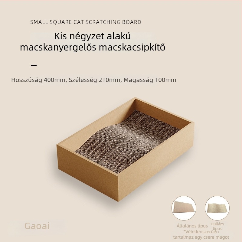 L alakú macska kaparó deszka, függőleges kivitel, integrált odúval, kopásálló