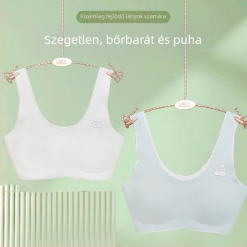 Drót nélküli melltartó, stílus mellény, 12–15 éves lányoknak; fő anyag: nylon 80% spandex; bélés: pamut; teljes kosár, formázott hab