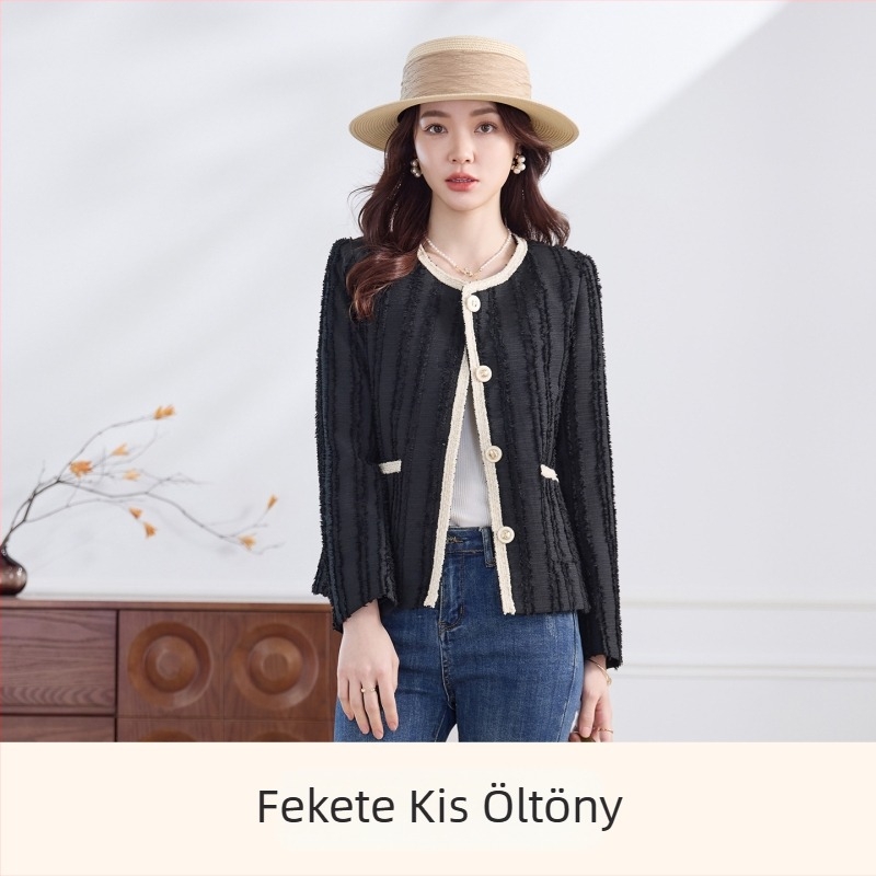 Rövid Western kabát női – karcsú szabás, Western gallér, szabályos hossz, jacquard szövés