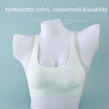 Nylonból készült tinilányoknak készült melltartó mellény stílusban, lélegző, formázott kosarakkal, dupla vállpánttal