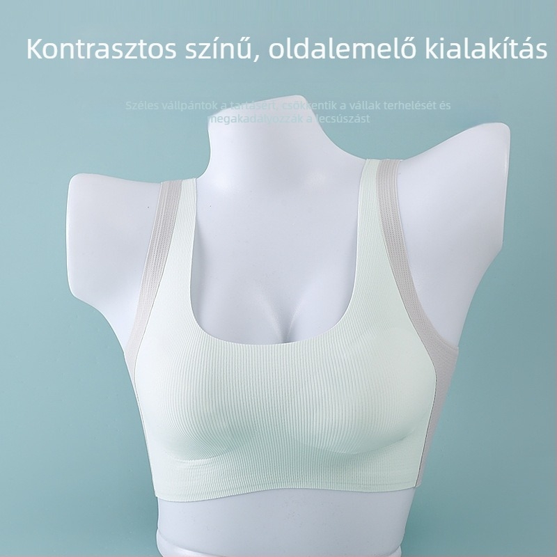 Nylonból készült tinilányoknak készült melltartó mellény stílusban, lélegző, formázott kosarakkal, dupla vállpánttal