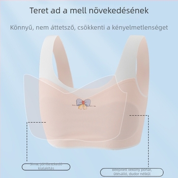 Stage 1 Lányoknak szóló alsónemű: teljes kosár, vékony formázott kosár, nejlon anyag, rögzített vállpántok
