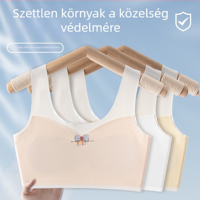 Stage 1 Lányoknak szóló alsónemű: teljes kosár, vékony formázott kosár, nejlon anyag, rögzített vállpántok