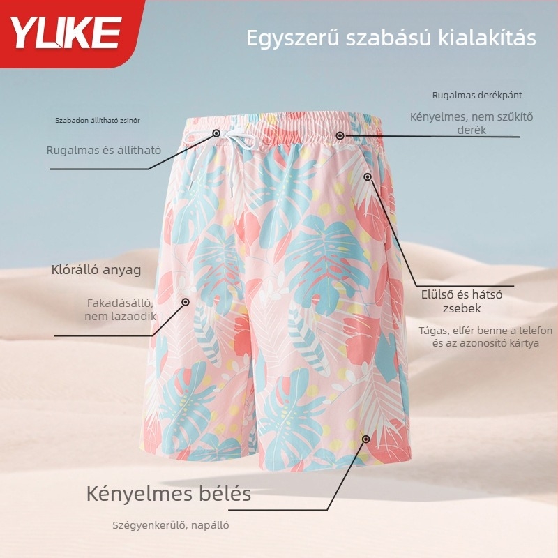 Férfi gyorsan száradó fürdőnadrág, strandra és szörfözéshez