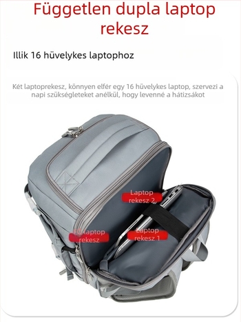 Uniszex hátizsák Oxford anyagból, 20–35L, bővíthető kapacitás, 16 hüvelykes laptophoz, utazáshoz és üzleti közlekedéshez