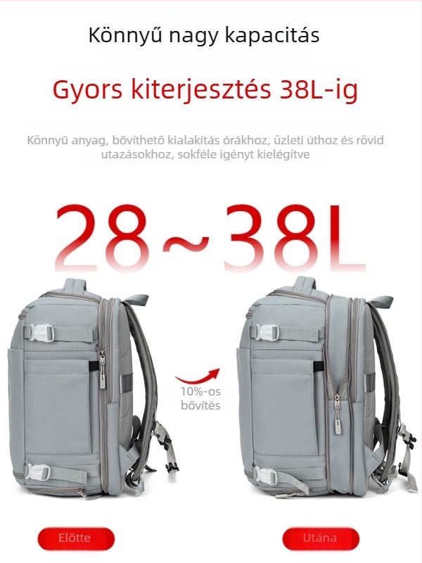 Uniszex hátizsák Oxford anyagból, 20–35L, bővíthető kapacitás, 16 hüvelykes laptophoz, utazáshoz és üzleti közlekedéshez