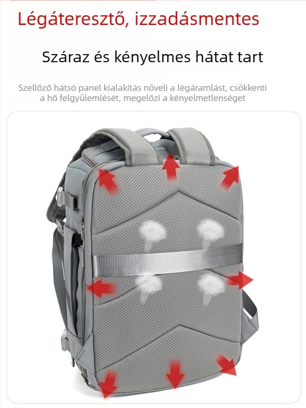 Uniszex hátizsák Oxford anyagból, 20–35L, bővíthető kapacitás, 16 hüvelykes laptophoz, utazáshoz és üzleti közlekedéshez