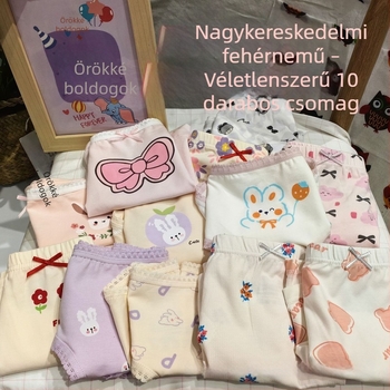 10 db pamut lányoknak készült alsónemű, nagyobb gyermekeknek, A kategóriás biztonság