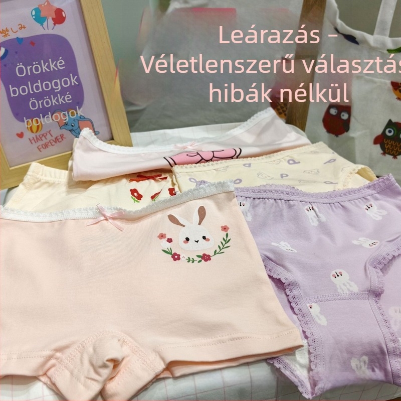 10 db pamut lányoknak készült alsónemű, nagyobb gyermekeknek, A kategóriás biztonság