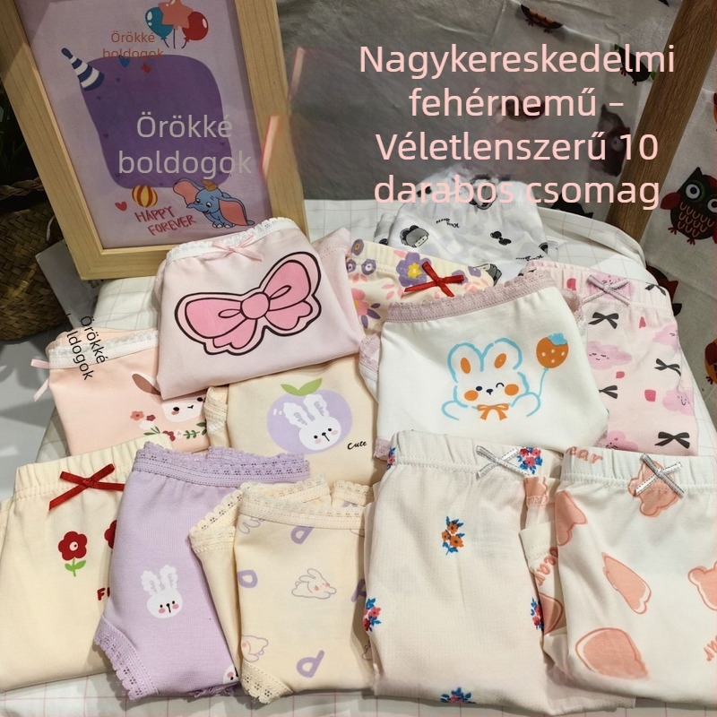 10 db pamut lányoknak készült alsónemű, nagyobb gyermekeknek, A kategóriás biztonság