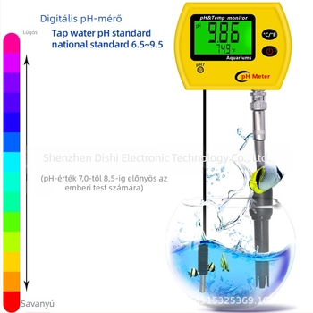 Era PH991 Többparaméteres vízminőségi analízis – pH és hőmérséklet mérés, tartomány pH 0.00–14.00, pontosság 0.01, felbontás 0.01°C, DC 6V tápegység