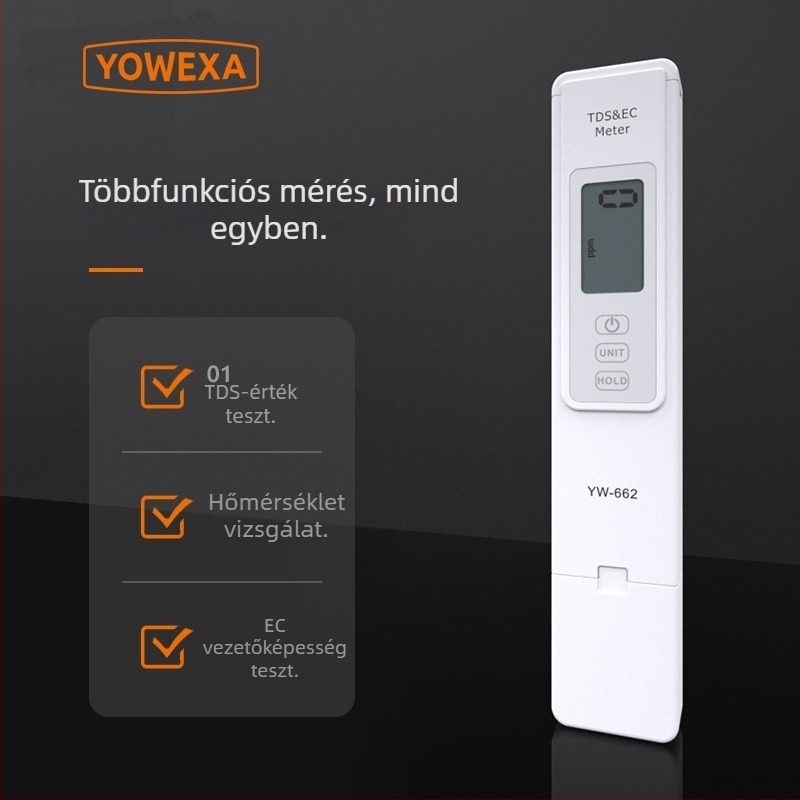 YW-662 Vízminőség gyors elemző — TDS 0–9999ppm, nehézfémek vizsgálata, pontosság ±2%