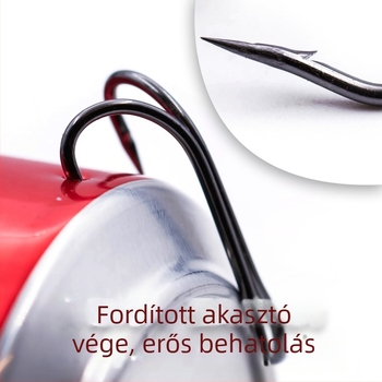 Nagawa magas széntartalmú acélból készült horgok, éles bordákkal, dupla horog