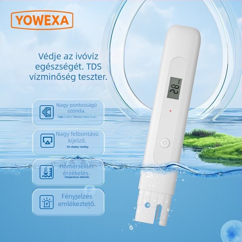 TDS vizminőség-teszt toll – hordozható, nagy pontosságú mérőeszköz csapvíz és ivóvíz számára