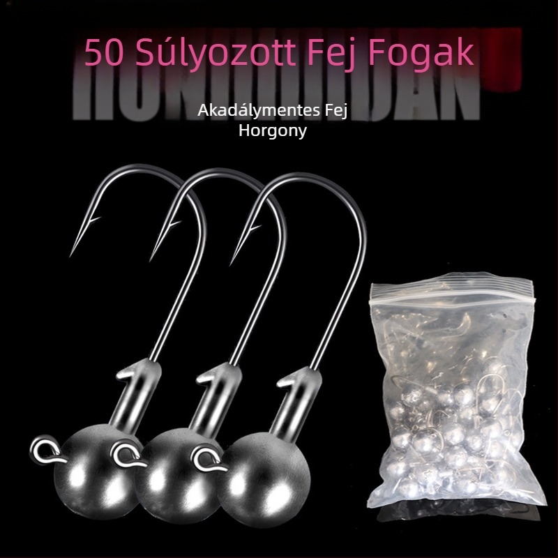 Hongchuan Lead Head Hook horgászathoz, doboz 5000 darab, horog