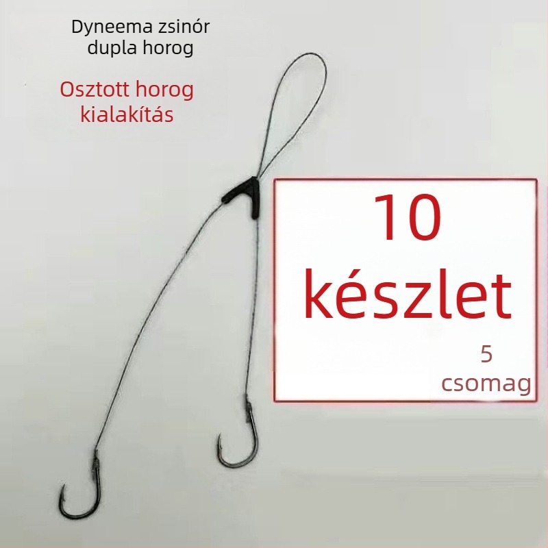 Készre kötött dupla horogok erős fonott damillal, Ise-Ni dupla horogok
