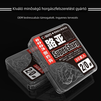 Csali horog barázdákkal - No. 3/0, 20 000 darab, Kínában készült