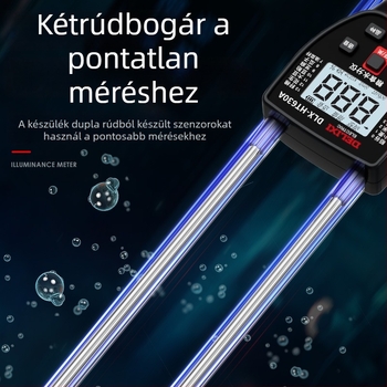 Delixi DLX-HT630A gabonák nedvességmérője – búza, rizs, kukorica és szója számára – tartomány 7,5–55%, felbontás 0,1%