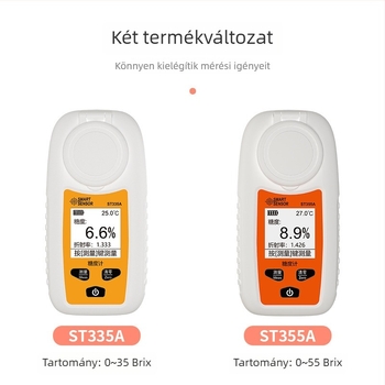 Cukor refraktométer - digitális gyümölcs- és italokhoz (Modell ST335A, Márka Smartsensor/xima, Édesítettség tartomány 0-55%)