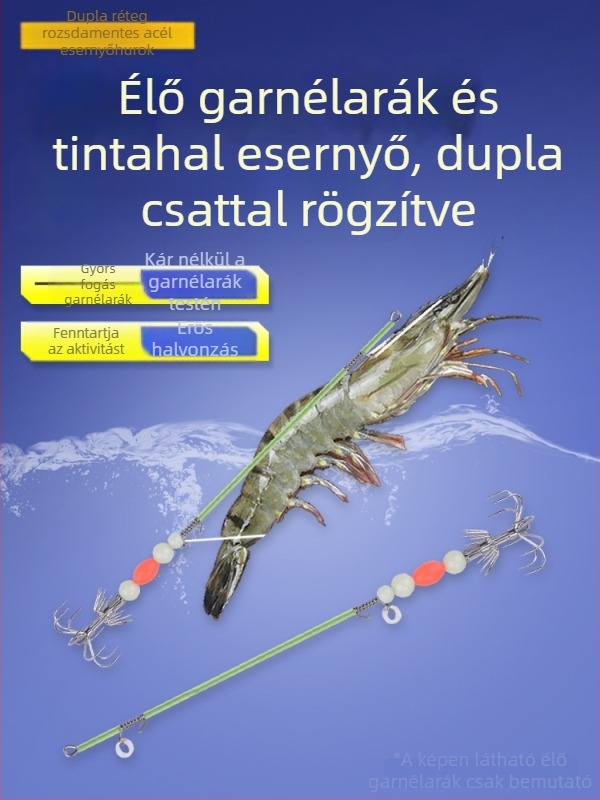 Esőernyő horog tengeri horgászathoz — világító, puha acéldrót, karcolásmentes