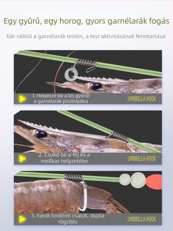 Esőernyő horog tengeri horgászathoz — világító, puha acéldrót, karcolásmentes