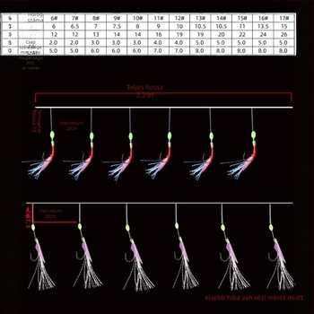 Hite String Hook, barbed horog