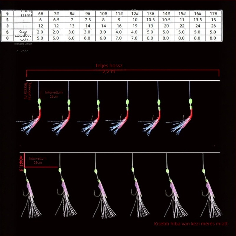 Hite String Hook, barbed horog