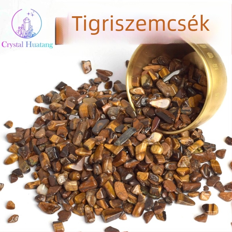 Tigris szem kristály kavics akváriumhoz - Fehér kristály, Huatang márka, kristály durva kő, karton csomagolás, kínai stílus