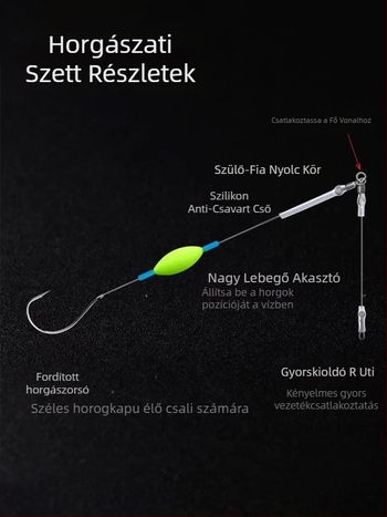 Csali horog No.1, tövises, 100 db egy dobozban, folyókhoz, tavakhoz és patakokhoz
