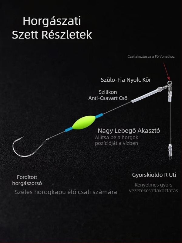 Csali horog No.1, tövises, 100 db egy dobozban, folyókhoz, tavakhoz és patakokhoz