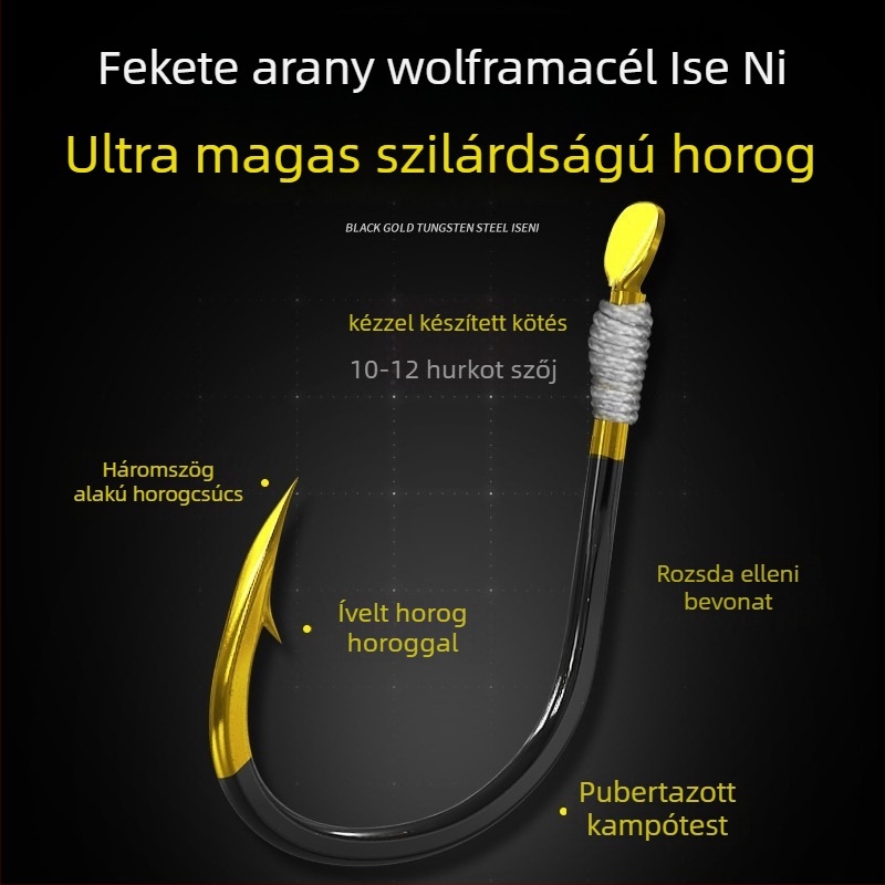 Kettős horoggal ellátott horgászrig készlet – fő zsinór, erős húzás