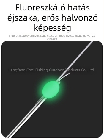 Jeges horgászkészlet világító, szúrós Akita Fox horogakkal, méretek 1.5#–3#