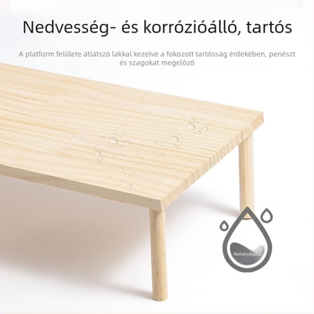 Hörcsögketrechez két szintes díszítő kiegészítő – fa platforma és mászó létra