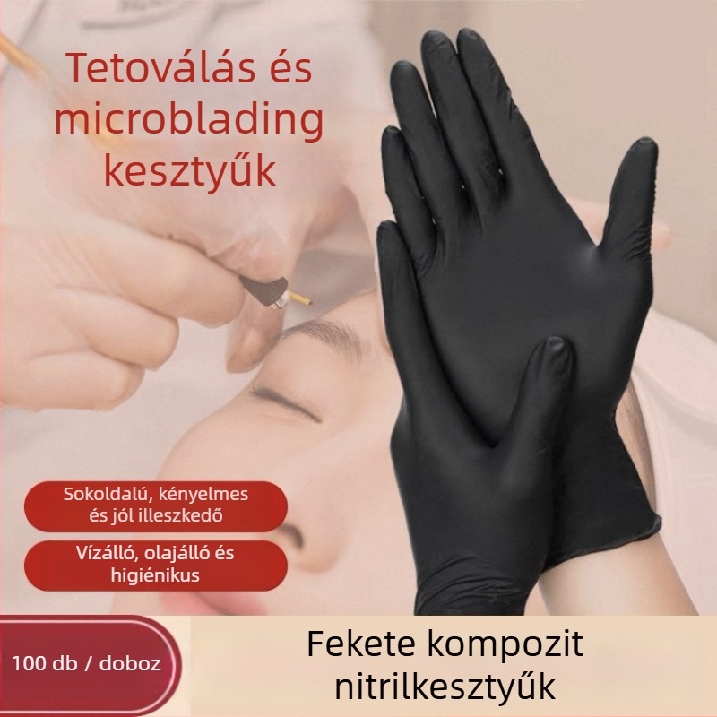 Egyszer használatos PVC kesztyűk szépségszalonokhoz – vízálló, egyedi használat, ideális láb-, test- és hátmasszázshoz, tetováló művésznek