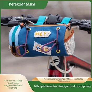 Kerékpár kormánytáska, összecsukható, nylon anyag, állatmintás, utcai stílus kerékpárhoz