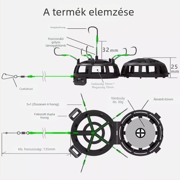 Haiyi robbanó horog horgászathoz éles éllel