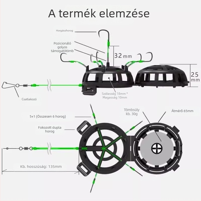 Haiyi robbanó horog horgászathoz éles éllel