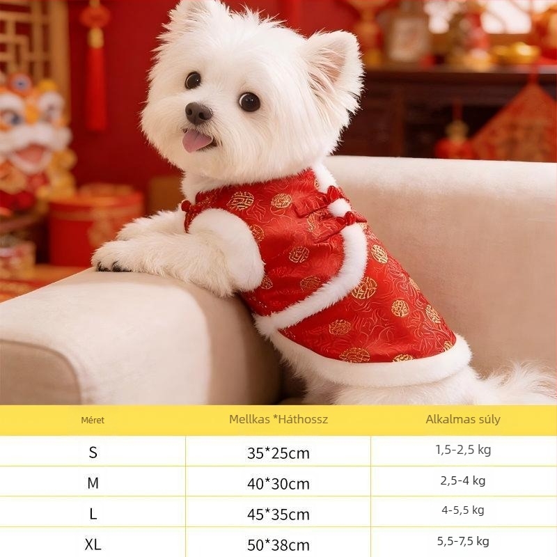 Snowball – Kis testű kutyák téli-őszi ruházat, négy lábú, kínai stílus