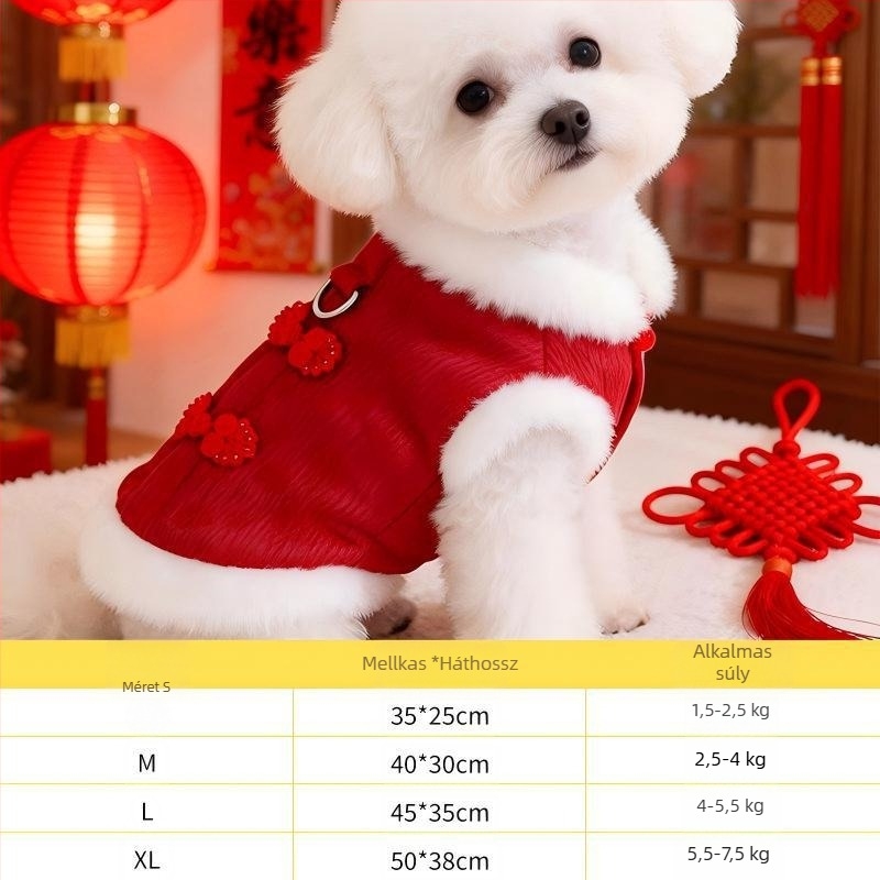Snowball – Kis testű kutyák téli-őszi ruházat, négy lábú, kínai stílus