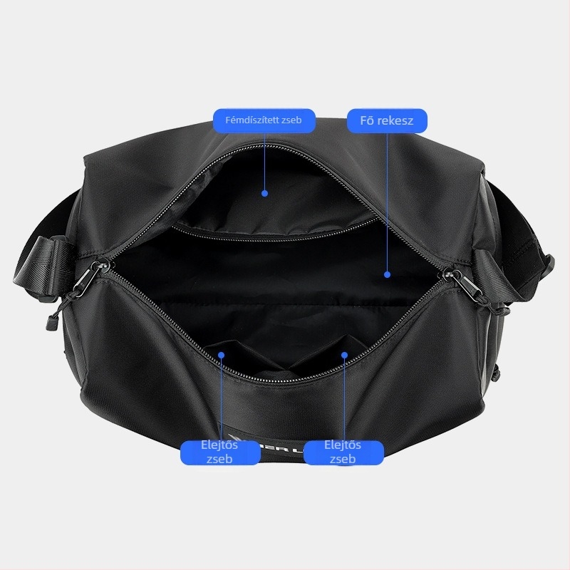 Willon Férfi Messenger Táska, Nylon Külső, Poliészter Bélés, Urban Simplicity Stílus