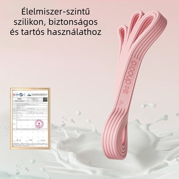 Szilikonból készült ellenállás-szalag erőnléti edzéshez — otthoni edzés és jóga; célzott területek: fenék, lábak és hát; anyag: szilikon