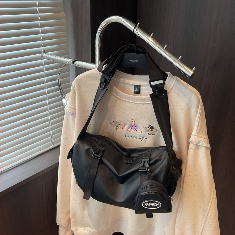 Uniszex edzés táska, Nagy kapacitású, Vízálló, Crossbody, Film anyag